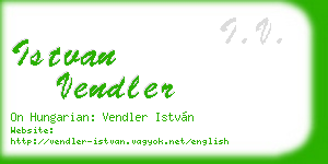 istvan vendler business card